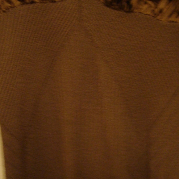 Just Cavalli Brown/Olive Knit Blouse With Velvet Small - Picture 11 of 12